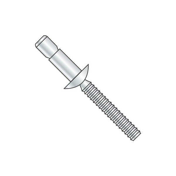 Newport Fasteners Structural Rivets, Protruding Head Head, 3/16 Dia., 0.572" L, Steel Body, 3000 PK 480262 - main